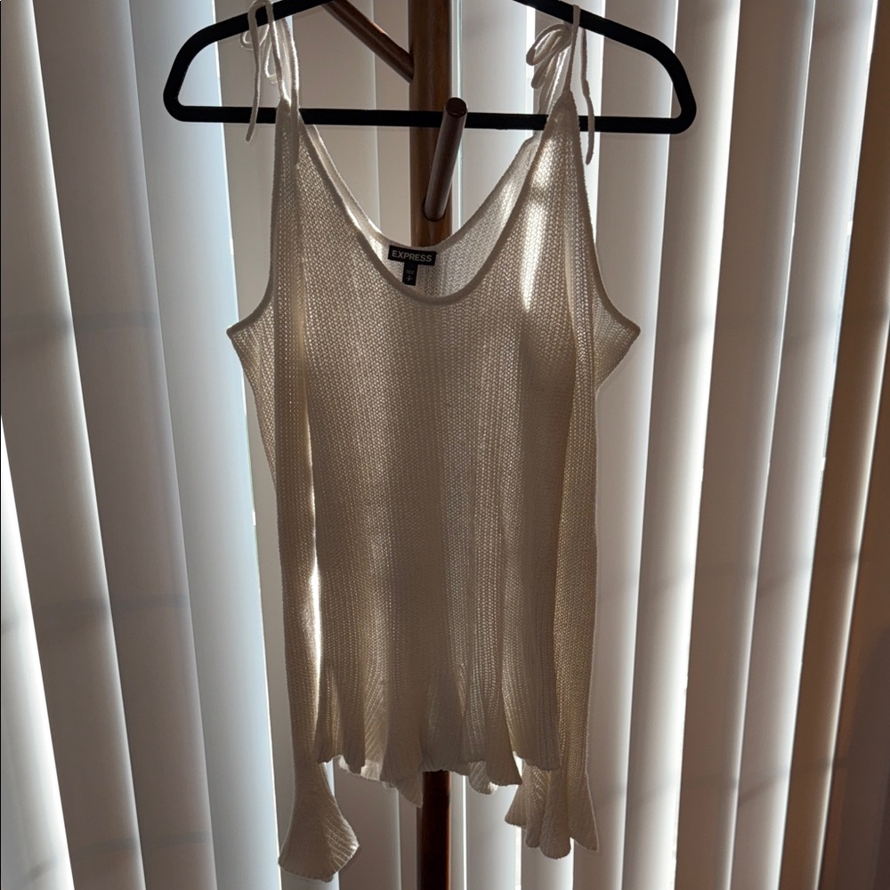 EXPRESS S Elegant Cream Knit Women's Top